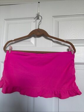 Athleta Medium Hot Pink Ruffle Swim Bottom